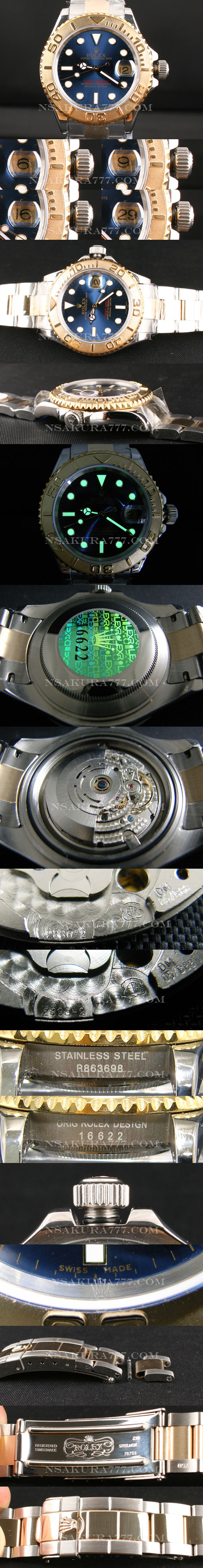 レプリカ時計ロレックス ヨットマスタ最新改良白2836-2搭載（14K圧着）一生剥げません - ウインドウを閉じる