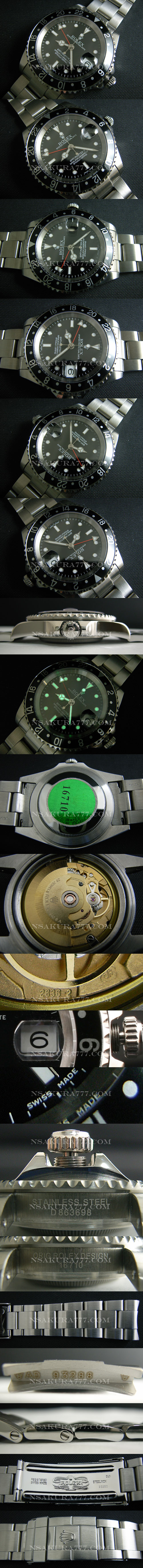 レプリカ時計ロレックス GMT2836-2ムーブ搭載 GMT針単独調整可能 - ウインドウを閉じる