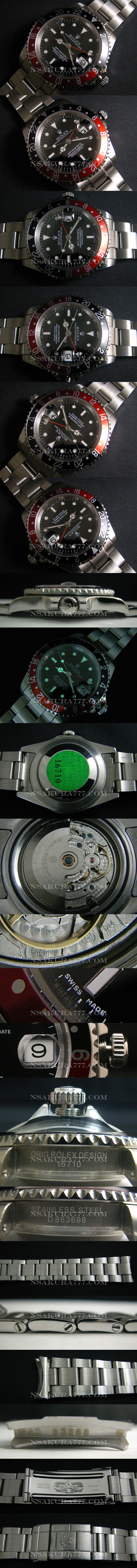 レプリカ時計ロレックス GMT短針単独稼動調整可 ETA 白2836-2搭載 - ウインドウを閉じる