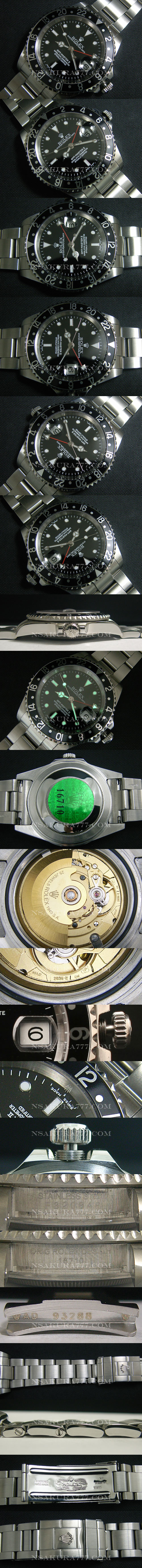 レプリカ時計スーパーコピー時計ロレックス GMT短針単独稼動調整可2836搭載 - ウインドウを閉じる