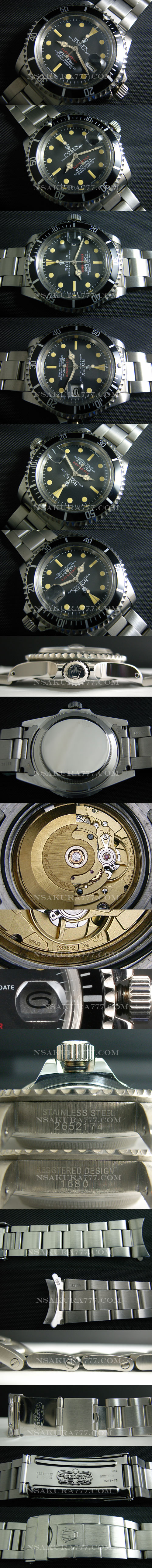 レプリカ時計ロレックス サブマリーナ 1680旧サブ 赤サブ初期モデル2836搭載 - ウインドウを閉じる