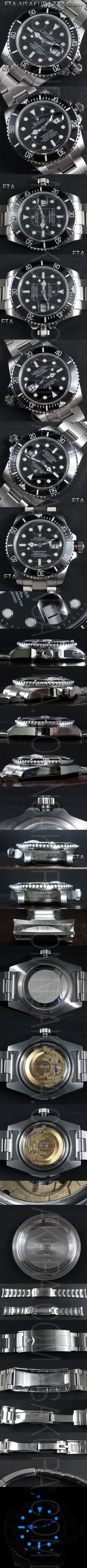 レプリカ時計ロレックス サブマリーナ Ref.16610LＮ, Swiss ETA 2836-2 ハイエンドモデル - ウインドウを閉じる